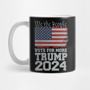 Trump 2024 Vote For More We The People American Flag Mug